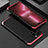 Handyhülle Hülle Luxus Aluminium Metall Tasche 360 Grad Ganzkörper für Apple iPhone 13 Pro Max Rot und Schwarz