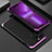 Handyhülle Hülle Luxus Aluminium Metall Tasche 360 Grad Ganzkörper für Apple iPhone 13 Pro Max Violett