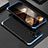 Handyhülle Hülle Luxus Aluminium Metall Tasche 360 Grad Ganzkörper für Apple iPhone 14 Pro Blau und Schwarz