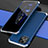 Handyhülle Hülle Luxus Aluminium Metall Tasche 360 Grad Ganzkörper für Huawei Nova 8 SE 5G Silber und Blau