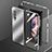 Handyhülle Hülle Luxus Aluminium Metall Tasche 360 Grad Ganzkörper für Samsung Galaxy Z Fold3 5G Silber