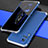Handyhülle Hülle Luxus Aluminium Metall Tasche 360 Grad Ganzkörper für Vivo X60T 5G Silber und Blau
