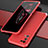 Handyhülle Hülle Luxus Aluminium Metall Tasche 360 Grad Ganzkörper M01 für Oppo Reno5 5G Rot