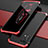 Handyhülle Hülle Luxus Aluminium Metall Tasche 360 Grad Ganzkörper M01 für Oppo Reno5 5G Rot und Schwarz