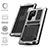 Handyhülle Hülle Luxus Aluminium Metall Tasche 360 Grad Ganzkörper M04 für Samsung Galaxy S22 Ultra 5G