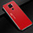 Handyhülle Hülle Luxus Aluminium Metall Tasche C01 für Xiaomi Redmi Note 9 Rot