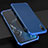 Handyhülle Hülle Luxus Aluminium Metall Tasche für Apple iPhone X Blau