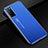 Handyhülle Hülle Luxus Aluminium Metall Tasche für Huawei Honor Play4 5G Blau