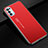 Handyhülle Hülle Luxus Aluminium Metall Tasche für Oppo Reno5 Pro 5G Rot
