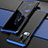Handyhülle Hülle Luxus Aluminium Metall Tasche für Vivo X50 Pro 5G Blau und Schwarz