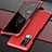 Handyhülle Hülle Luxus Aluminium Metall Tasche für Vivo X50 Pro 5G Rot