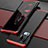 Handyhülle Hülle Luxus Aluminium Metall Tasche für Vivo X50 Pro 5G Rot und Schwarz
