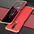 Handyhülle Hülle Luxus Aluminium Metall Tasche für Xiaomi Redmi K30i 5G Gold und Rot