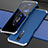 Handyhülle Hülle Luxus Aluminium Metall Tasche für Xiaomi Redmi K30i 5G Silber und Blau