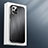 Handyhülle Hülle Luxus Aluminium Metall Tasche M01 für Apple iPhone 13 Pro Schwarz