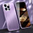 Handyhülle Hülle Luxus Aluminium Metall Tasche M09 für Apple iPhone 15 Pro Max Violett