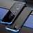 Handyhülle Hülle Luxus Aluminium Metall Tasche T02 für Apple iPhone 11 Blau und Schwarz
