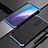 Handyhülle Hülle Luxus Aluminium Metall Tasche T02 für Xiaomi Redmi Note 8 Pro Blau und Schwarz