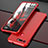Handyhülle Hülle Luxus Aluminium Metall Tasche T03 für Huawei Honor V20 Rot