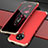 Handyhülle Hülle Luxus Aluminium Metall Tasche T03 für Xiaomi Redmi K30 Pro Zoom Gold und Rot