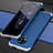 Handyhülle Hülle Luxus Aluminium Metall Tasche T03 für Xiaomi Redmi K30 Pro Zoom Silber und Blau