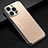 Handyhülle Hülle Luxus Aluminium Metall und Silikon Rahmen Tasche JL2 für Apple iPhone 13 Pro Max Gold