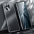 Handyhülle Hülle Luxus Aluminium Metall und Silikon Rahmen Tasche M01 für Xiaomi Mi 11 5G Schwarz