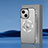 Handyhülle Hülle Luxus Aluminium Metall und Silikon Rahmen Tasche mit Mag-Safe Magnetic Magnetisch AC1 für Apple iPhone 13 Silber