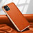 Handyhülle Hülle Luxus Leder Schutzhülle für Apple iPhone 12 Mini Orange