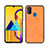 Handyhülle Hülle Luxus Leder Schutzhülle für Samsung Galaxy M21 Orange