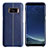 Handyhülle Hülle Luxus Leder Schutzhülle L01 für Samsung Galaxy S8 Blau