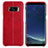 Handyhülle Hülle Luxus Leder Schutzhülle L01 für Samsung Galaxy S8 Rot Petit