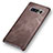Handyhülle Hülle Luxus Leder Schutzhülle R01 für Samsung Galaxy Note 8 Duos N950F Braun