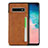 Handyhülle Hülle Luxus Leder Schutzhülle R01 für Samsung Galaxy S10 Orange