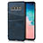 Handyhülle Hülle Luxus Leder Schutzhülle R02 für Samsung Galaxy S10 Blau