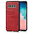 Handyhülle Hülle Luxus Leder Schutzhülle R02 für Samsung Galaxy S10 Rot