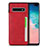 Handyhülle Hülle Luxus Leder Schutzhülle R05 für Samsung Galaxy S10 Plus Rot
