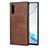 Handyhülle Hülle Luxus Leder Schutzhülle R06 für Samsung Galaxy Note 10 5G Braun