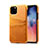 Handyhülle Hülle Luxus Leder Schutzhülle R10 für Apple iPhone 11 Pro Orange