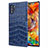 Handyhülle Hülle Luxus Leder Schutzhülle S01 für Samsung Galaxy Note 10 Plus 5G Blau