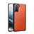 Handyhülle Hülle Luxus Leder Schutzhülle S01 für Samsung Galaxy S21 5G Orange