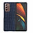 Handyhülle Hülle Luxus Leder Schutzhülle S02 für Samsung Galaxy Z Fold2 5G Blau