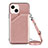 Handyhülle Hülle Luxus Leder Schutzhülle Y04B für Apple iPhone 14 Rosegold