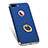 Handyhülle Hülle Luxus Metall Rahmen und Kunststoff F04 für Apple iPhone 8 Plus Blau