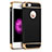 Handyhülle Hülle Luxus Metall Rahmen und Kunststoff für Apple iPhone 5 Schwarz