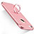 Handyhülle Hülle Luxus Metall Rahmen und Kunststoff mit Fingerring Ständer A01 für Apple iPhone 5 Rosa