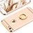 Handyhülle Hülle Luxus Metall Rahmen und Kunststoff mit Fingerring Ständer A05 für Apple iPhone 6 Gold