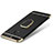 Handyhülle Hülle Luxus Metall Rahmen und Kunststoff mit Fingerring Ständer für Huawei Honor 8 Pro Schwarz