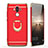 Handyhülle Hülle Luxus Metall Rahmen und Kunststoff mit Fingerring Ständer für Huawei Mate 9 Rot