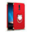 Handyhülle Hülle Luxus Metall Rahmen und Kunststoff mit Fingerring Ständer für Huawei Nova 2i Rot